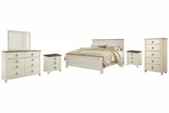 Willowton Bedroom Packages -FURNITURE shop B267 31 36 46 58 56 94 92 282 29 SW P1 KO